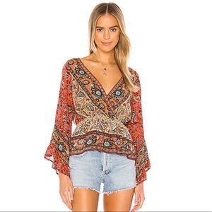 Vibrant Free People boho blouse!